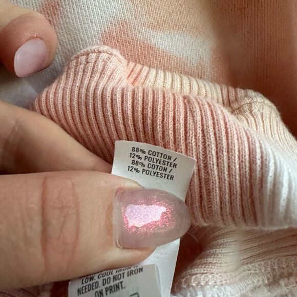 Aerie 90’s Tie Dye Oversized Relaxed Hoodie Pink Peach Boho Comfort Size XS - Picture 6 of 6